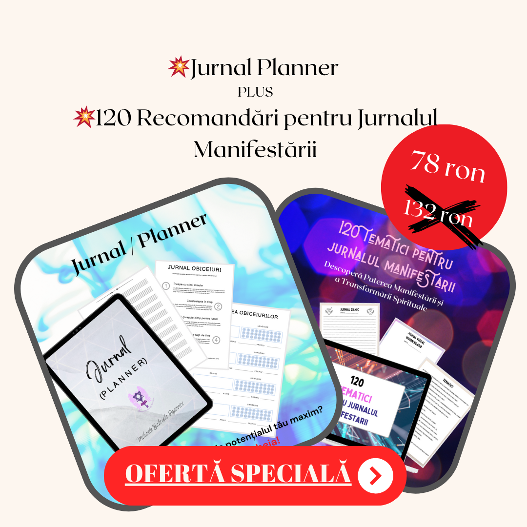 💥Jurnal Planner  PLUS 💥120 Recomandări pentru Jurnalul Manifestării